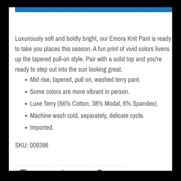 Lilly Pulitzer Cropped Pants Emora Knit Small NEW 4 6 Summer Tiger Sunrise - Picture 5 of 6